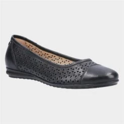 Hush Puppies Leah Womens Black Ballerina Shoe