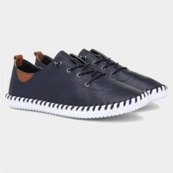 Lunar St Ives Womens Navy Leather Shoe -Footpatrol Shop 120057 2 L06.20220725235929