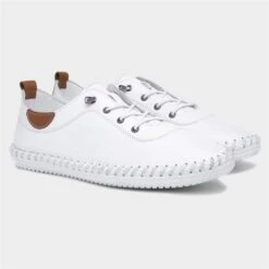 Lunar St Ives Womens White Leather Shoe -Footpatrol Shop 120058 2 L06.20230822000239