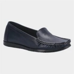 Fleet & Foster Tiggy Womens Navy Leather Loafer