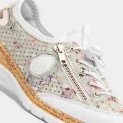 Rieker Womens White Multi Coloured Casual Shoe 10 Rieker Womens White Multi Coloured Casual Shoe -Footpatrol Shop 120246 2 L05.20230522000236