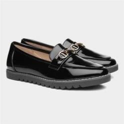 Cushion Walk Carrie Womens Black Patent Loafer -Footpatrol Shop 120273 2 L06.20230718000250