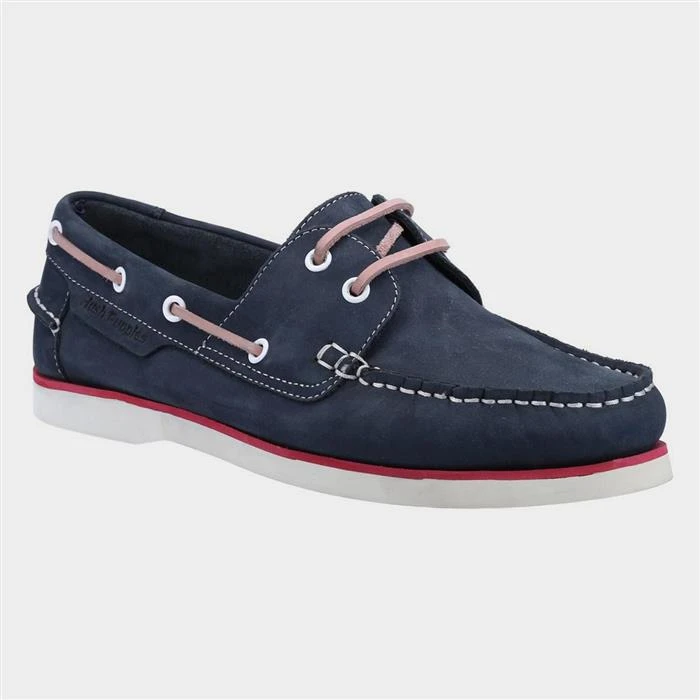 Hush Puppies Hattie Womens Navy Boat Shoe 3 Hush Puppies Hattie Womens Navy Boat Shoe