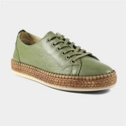 Lazy Dogz Malden Womens Olive Green Leather Shoe -Footpatrol Shop 120299 3 L03.20220818000332