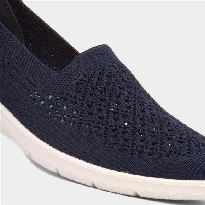Cushion Walk Leanne Womens Navy Knitted Shoe 6 Cushion Walk Leanne Womens Navy Knitted Shoe - Image 4