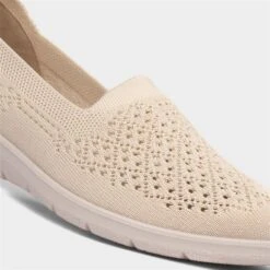 Cushion Walk Leanne Womens Beige Knitted Shoe -Footpatrol Shop 120314 2 L05.20230717000212