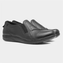 Comfy Steps Jemima Womens Black Leather Shoe -Footpatrol Shop 120331 2 L06.20230811000009