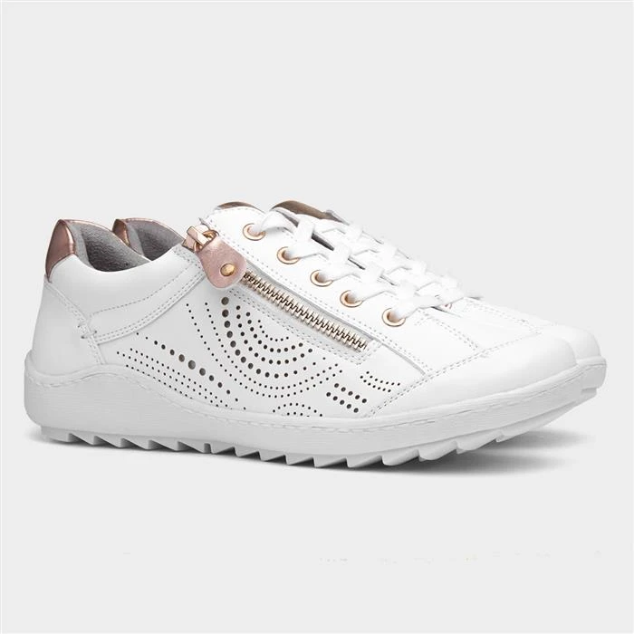 Lunar Marcia Womens White Casual Shoe 7 Lunar Marcia Womens White Casual Shoe - Image 5