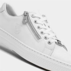 Rieker Womens White Leather Casual Shoe -Footpatrol Shop 120344 2 L05.20230526000220