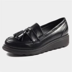 Lunar Tenby Womens Black Wedged Loafer -Footpatrol Shop 120362 3 L03.20221004000409