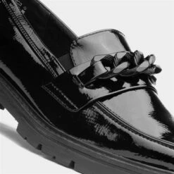 Jana Softline Womens Black Patent Loafer -Footpatrol Shop 120375 2 L05.20230620000137