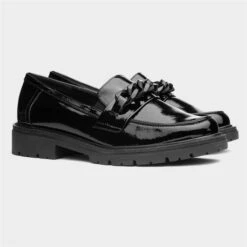 Jana Softline Womens Black Patent Loafer -Footpatrol Shop 120375 2 L06.20230620000137