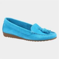 Riva Aldons Womens Blue Moccasin With Tassels