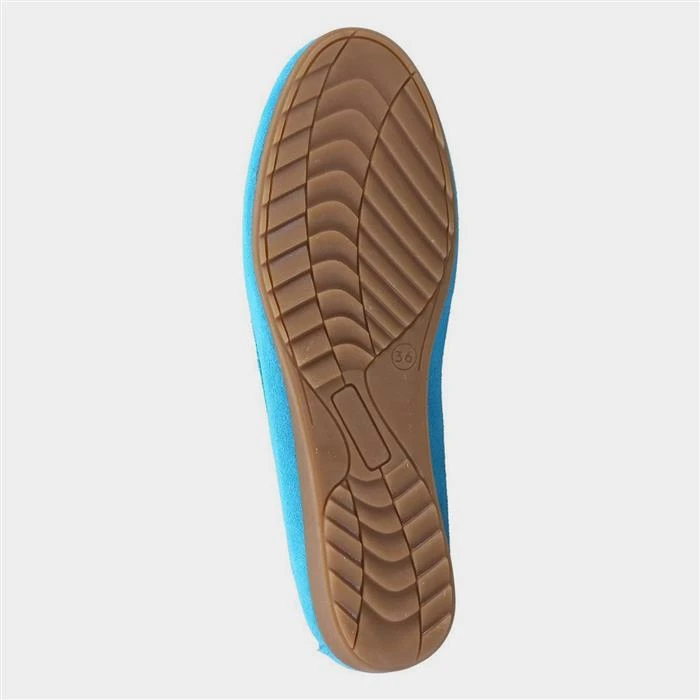 Riva Aldons Womens Blue Moccasin With Tassels 5 Riva Aldons Womens Blue Moccasin With Tassels - Image 3