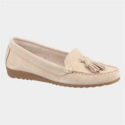 Riva Aldons Womens Cream Moccasin With Tassels