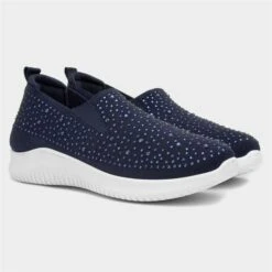 Lilley Womens Navy Diamante Slip On Shoe -Footpatrol Shop 125098 2 L06.20230816000117