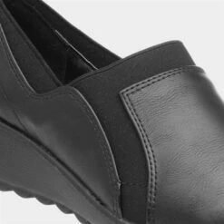 Cushion Walk Polly Womens Black Wedge Shoe -Footpatrol Shop 128038 2 L05.20230808000219