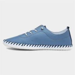 Lunar Sandown Pale Womens Blue Leather Shoe -Footpatrol Shop 128093 2 L03.20230421000319
