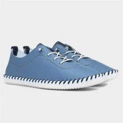 Lunar Sandown Pale Womens Blue Leather Shoe -Footpatrol Shop 128093 2 L06.20230421000319