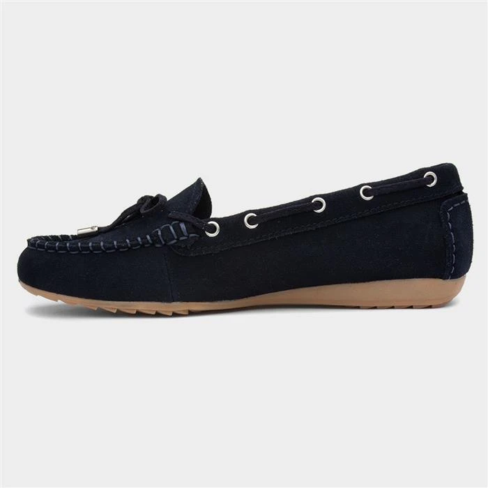 Topway Womens Navy Suede Loafer 4 Topway Womens Navy Suede Loafer - Image 2