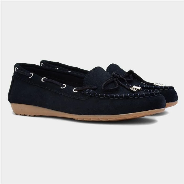 Topway Womens Navy Suede Loafer 7 Topway Womens Navy Suede Loafer - Image 5