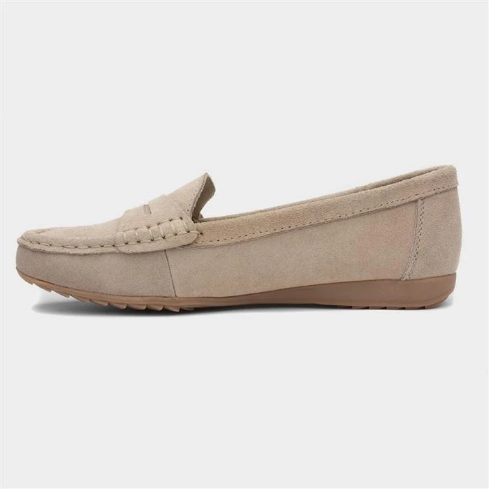 Topway Womens Beige Suede Loafer 4 Topway Womens Beige Suede Loafer - Image 2