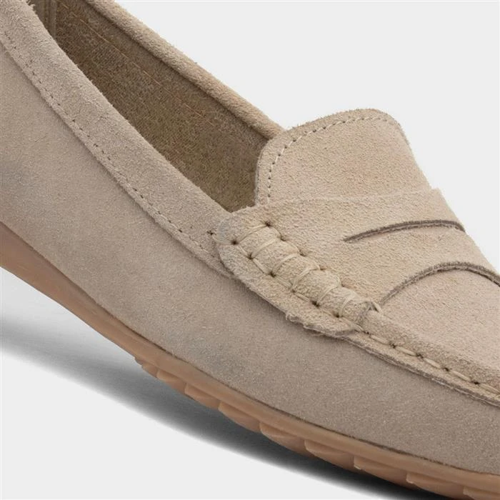 Topway Womens Beige Suede Loafer 6 Topway Womens Beige Suede Loafer - Image 4