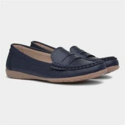Topway Womens Navy Leather Loafer 11 Topway Womens Navy Leather Loafer -Footpatrol Shop 128113 2 L06.20230627000328
