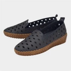 Lotus Karson Womens Navy Leather Shoe