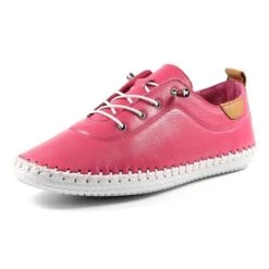 Lunar St Ives Womens Raspberry Pink Leather Shoe -Footpatrol Shop 130045 3 L03.20230310000207