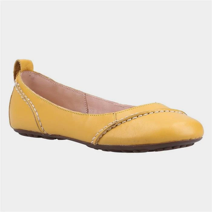 Hush Puppies Janessa Womens Yellow Ballerina 3 Hush Puppies Janessa Womens Yellow Ballerina