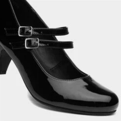 Lilley Violet Womens Black Patent Strap Court Shoe -Footpatrol Shop 140006 2 L05.20230126000140