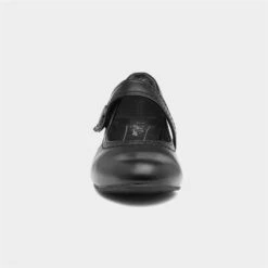 Jana Softline Womens Black Heeled Bar Shoe