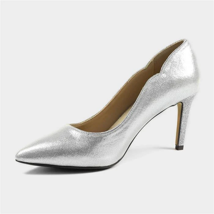 Lunar Nigella Womens Metallic Silver Court Shoe 4 Lunar Nigella Womens Metallic Silver Court Shoe - Image 2