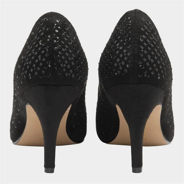 Lotus Kayla Womens Black Diamante Heel 4 Lotus Kayla Womens Black Diamante Heel - Image 2