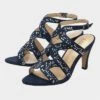 Lotus Kelsey Womens Navy Diamante Heel