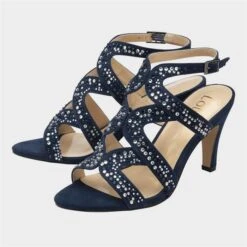 Lotus Kelsey Womens Navy Diamante Heel