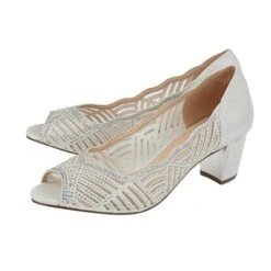 Lotus Immy Womens Ice White Diamante Heel