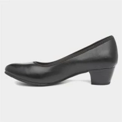 Jana Softline Womens Block Heel Black Court Shoe -Footpatrol Shop 14119 2 L03.20230516000205