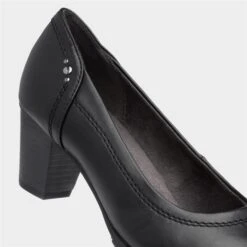 Jana Softline Womens Heeled Black Court Shoe -Footpatrol Shop 14135 2 L05.20230515000152