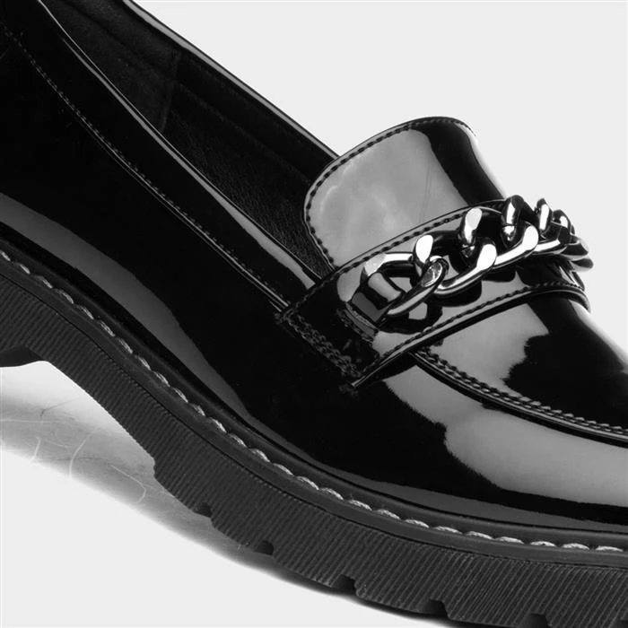 Lilley Alice Womens Black Chain Loafer 6 Lilley Alice Womens Black Chain Loafer - Image 4