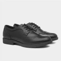 Lilley Agnes Womens Brogue Lace Up Shoe In Black -Footpatrol Shop 15097 2 L06.20230316000220