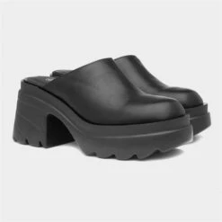 Truffle Giovana Womens Black Chunky Mule Shoe -Footpatrol Shop 159002 2 L06.20230119000654