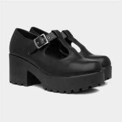 Heart Katie Womens Black Chunky Mary Jane Shoe -Footpatrol Shop 159005 2 L06.20220722000159