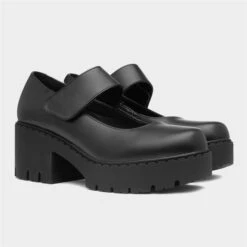 Heart Summer Womens Black Wide Strap Shoe -Footpatrol Shop 159013 2 L06.20230629000138