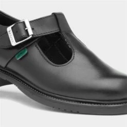 Kickers Lach Girls Black Leather T-Bar -Footpatrol Shop 20499 2 L05.20230731000253